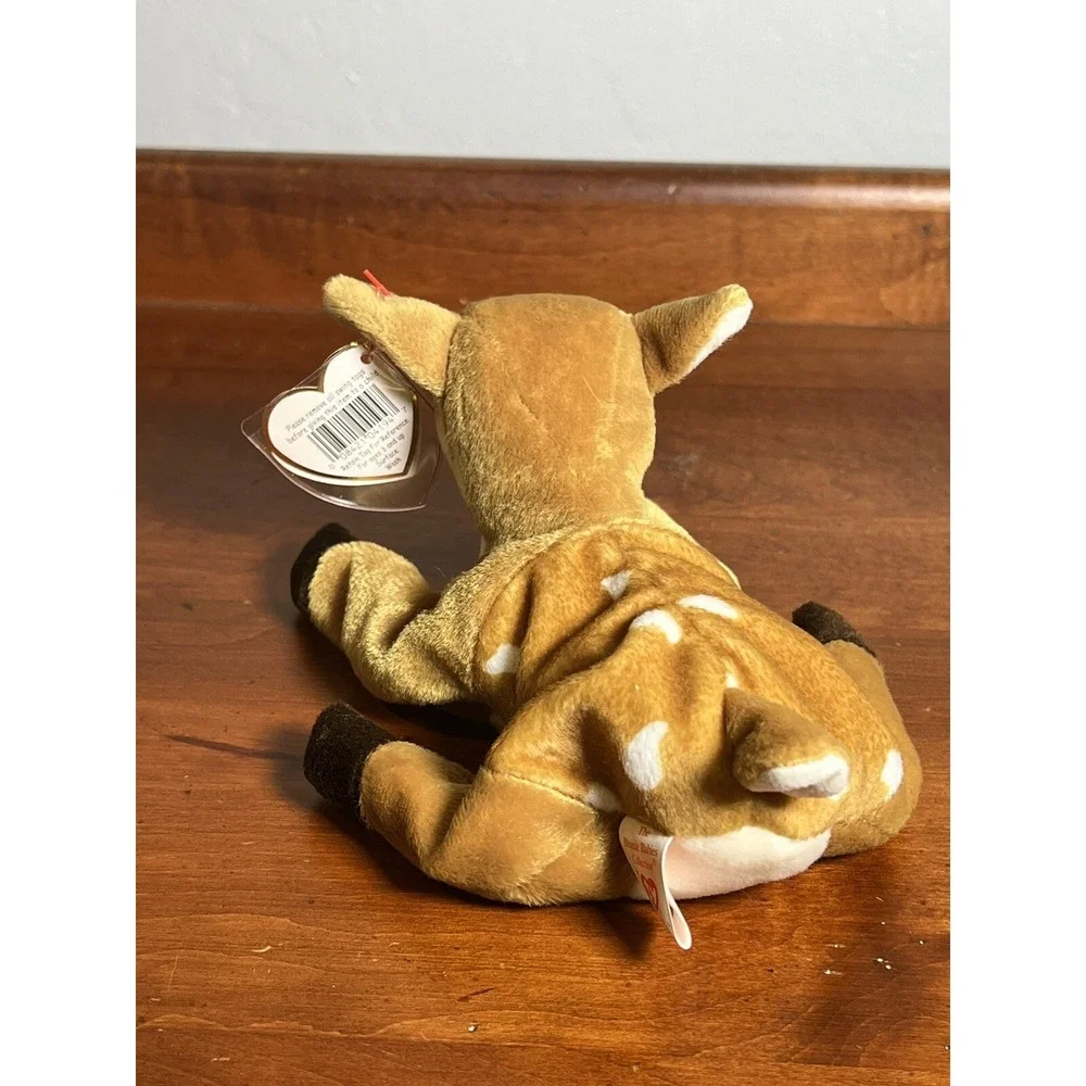 Vintage TY Beanie Babies Whisper Deer Spotted Fawn Animal‎ Plush Toy w/ Tags